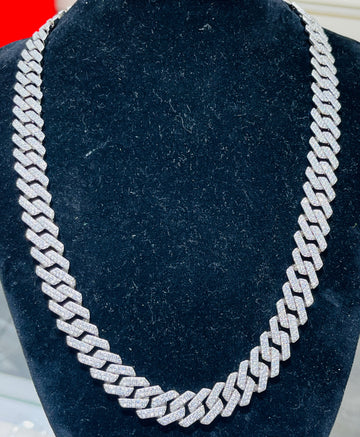 Iced Out Silver Chain